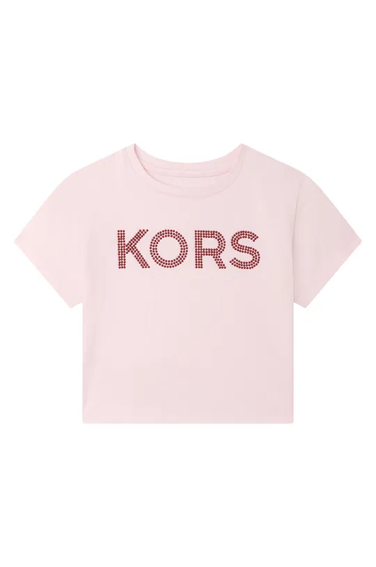 ružová Detské bavlnené tričko Michael Kors Dievčenský