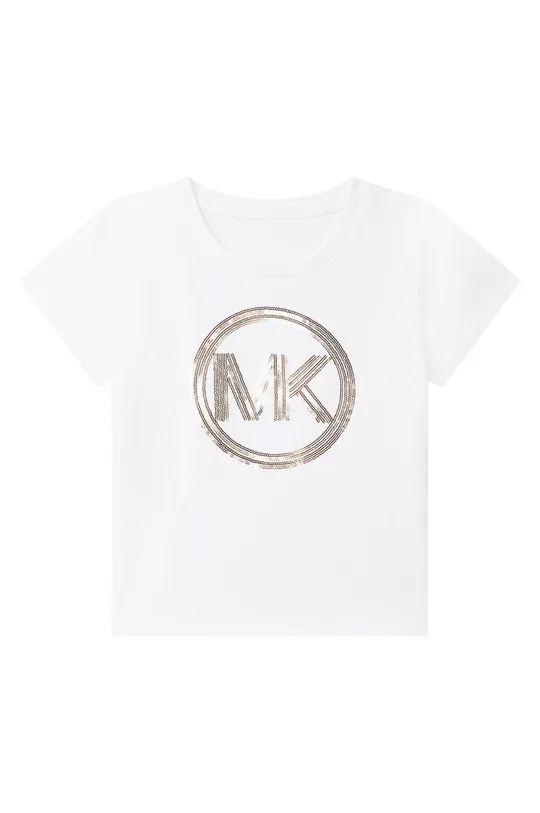 biały Michael Kors t-shirt bawełniany dziecięcy R15113.156 Dziewczęcy