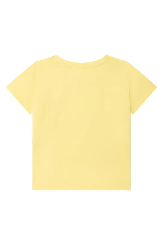 Otroška bombažna kratka majica Michael Kors rumena