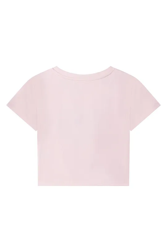 Παιδικό βαμβακερό μπλουζάκι Michael Kors ροζ