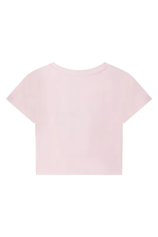 Дитяча бавовняна футболка Michael Kors рожевий