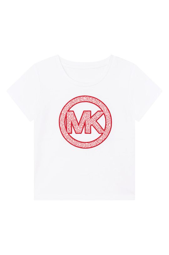 biały Michael Kors t-shirt bawełniany dziecięcy R15117.156 Dziewczęcy