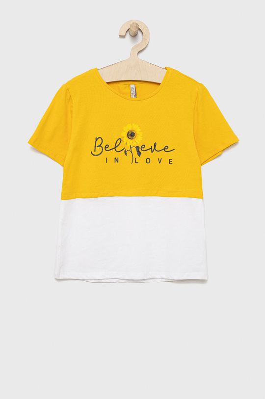 żółty Birba&Trybeyond t-shirt dziecięcy Dziewczęcy