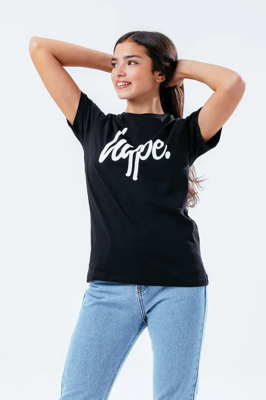 чорний Дитяча футболка Hype Для дівчаток