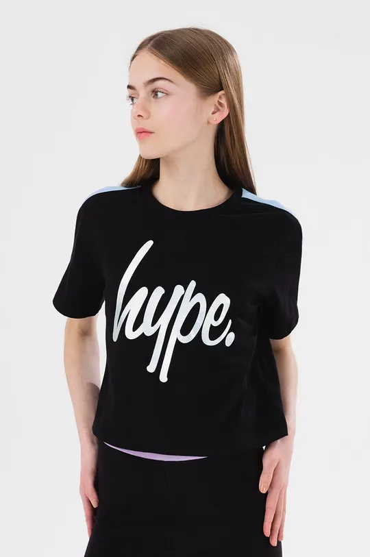 černá Dětské bavlněné tričko Hype Dívčí