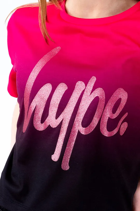 różowy Hype t-shirt bawełniany dziecięcy