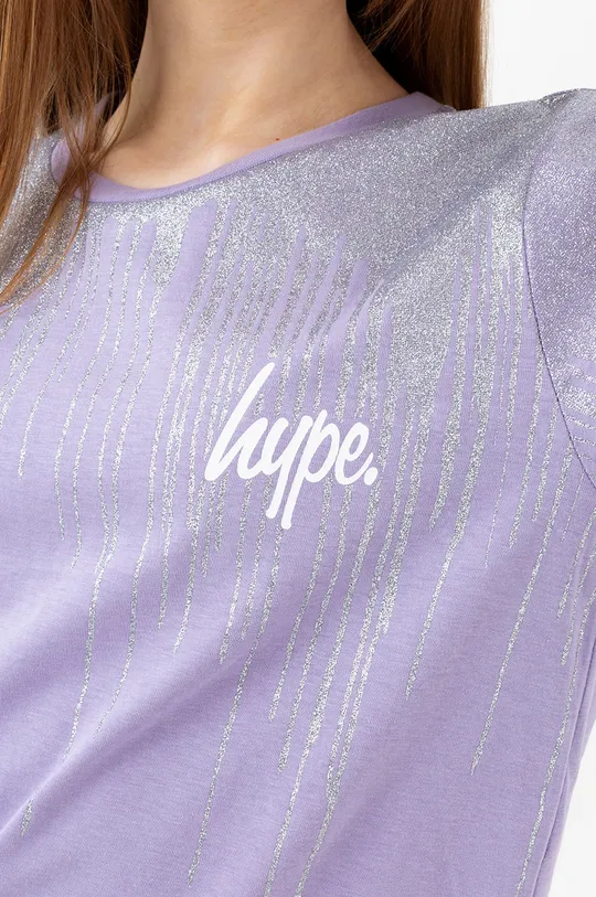 fioletowy Hype t-shirt bawełniany dziecięcy