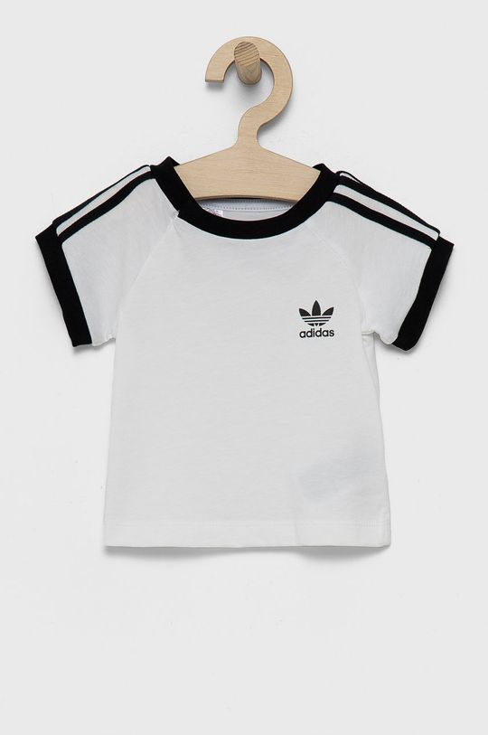 biały adidas Originals T-shirt bawełniany dziecięcy Dziecięcy