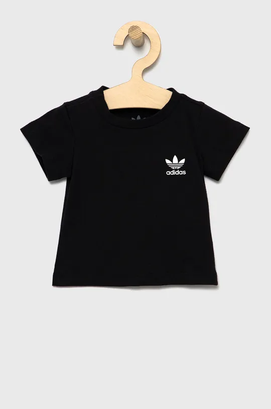 čierna adidas Originals - Detské bavlnené tričko HC1915 Detský