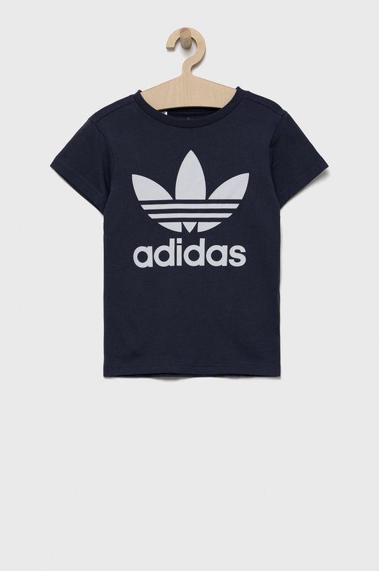 granatowy adidas Originals T-shirt bawełniany dziecięcy HC9601 Dziecięcy
