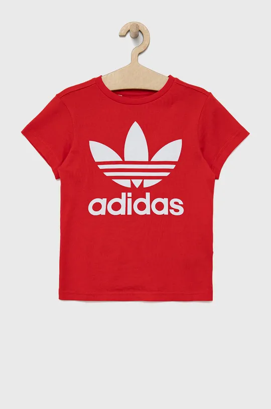 červená Dětské bavlněné tričko adidas Originals HC9586 Dětský