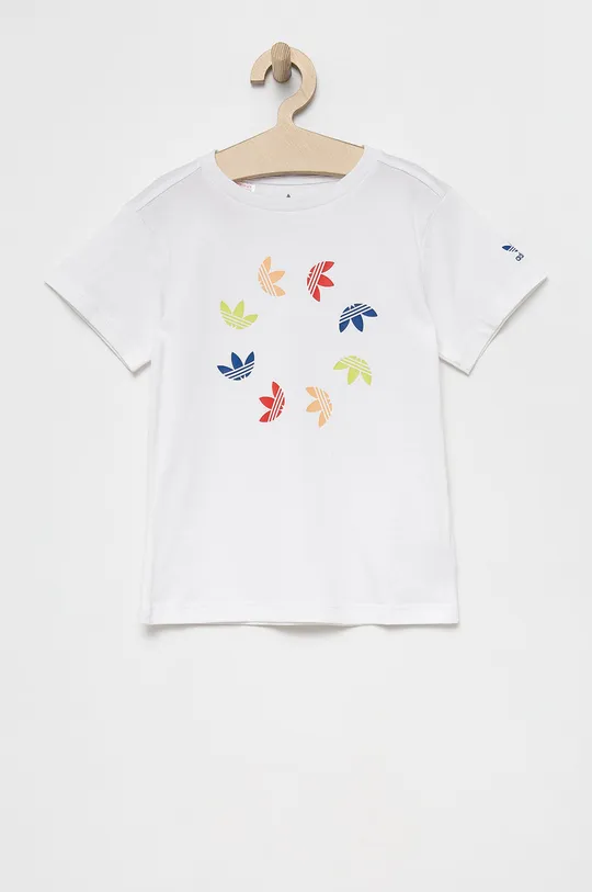 biały adidas Originals t-shirt bawełniany dziecięcy HF2133 Dziecięcy