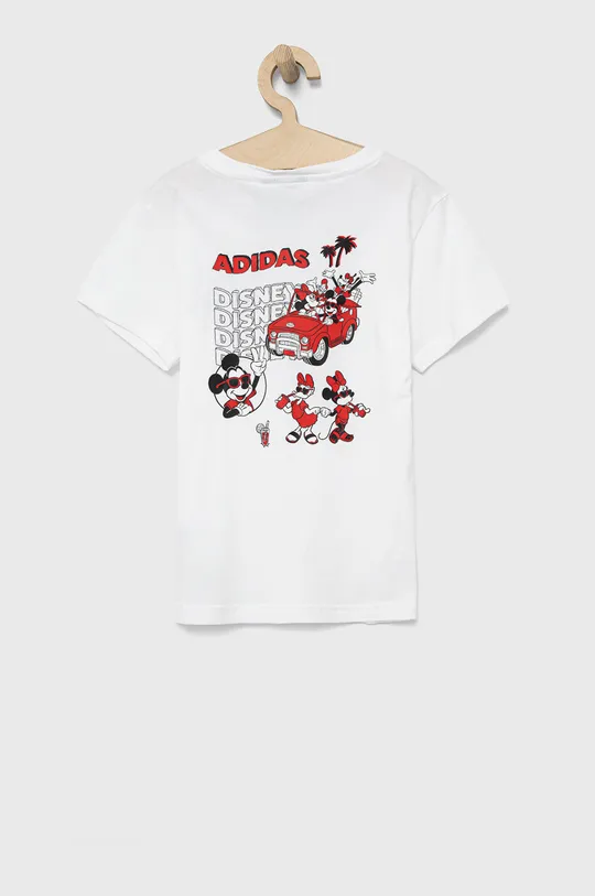 Дитяча бавовняна футболка adidas Originals Disney HF7576 білий