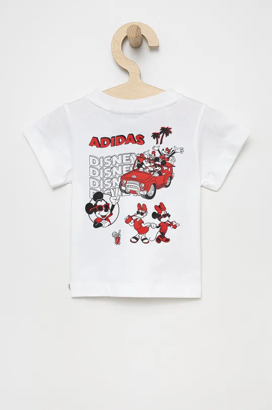 Παιδικό βαμβακερό μπλουζάκι adidas Originals Disney λευκό