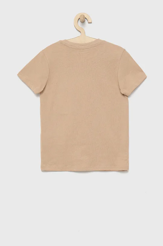 Guess t-shirt bawełniany dziecięcy piaskowy