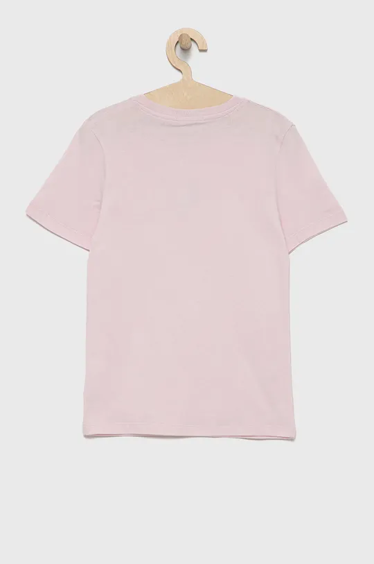 Детская хлопковая футболка Calvin Klein Jeans розовый