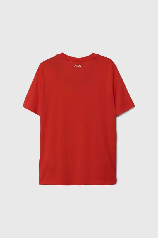 Παιδικό βαμβακερό μπλουζάκι Fila κόκκινο