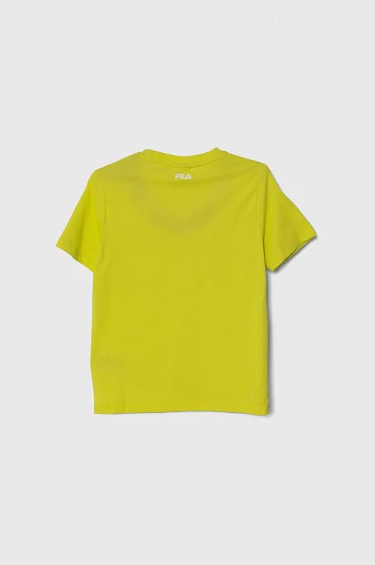 Дитяча бавовняна футболка Fila зелений