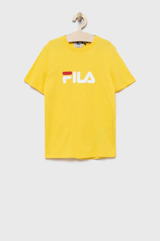 żółty Fila t-shirt bawełniany dziecięcy Dziecięcy