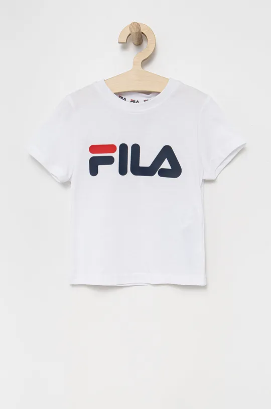 λευκό Παιδικό βαμβακερό μπλουζάκι Fila Παιδικά