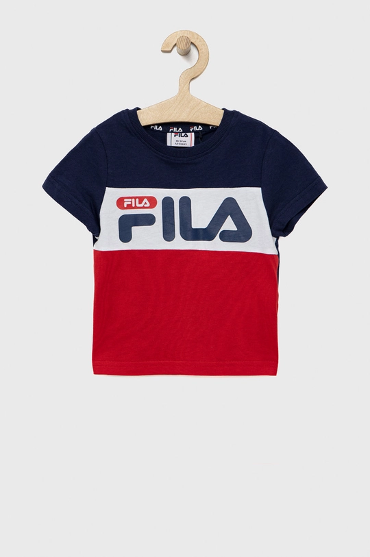 czerwony Fila t-shirt bawełniany dziecięcy Dziecięcy