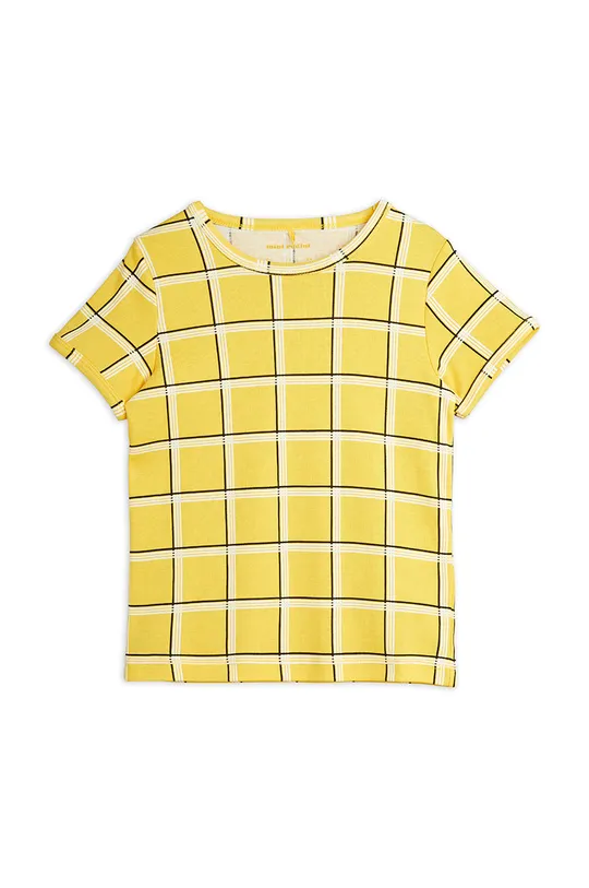 Дитяча бавовняна футболка Mini Rodini жовтий