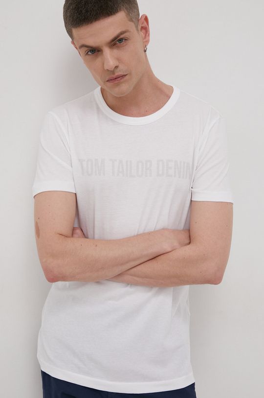bijela Pamučna majica Tom Tailor