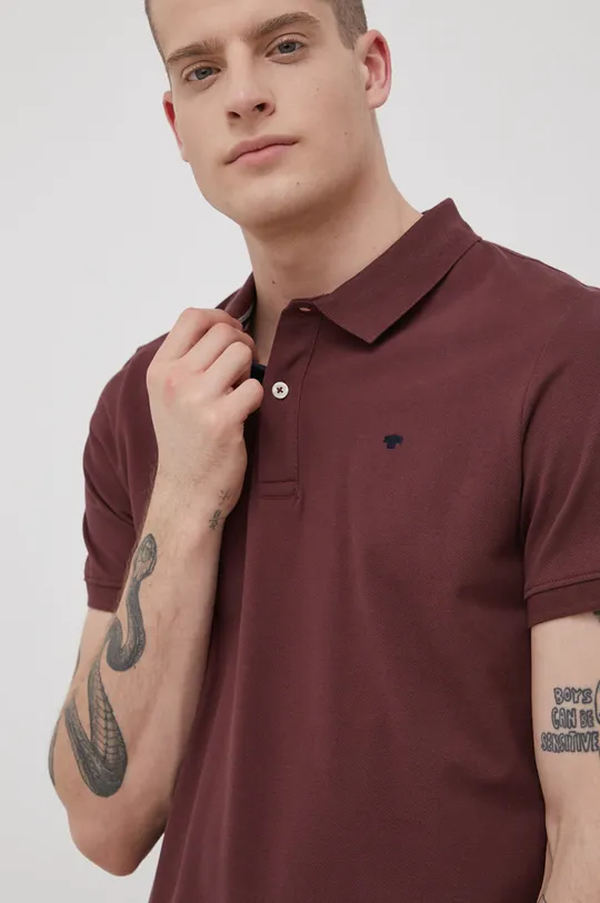 bordo Pamučna polo majica Tom Tailor