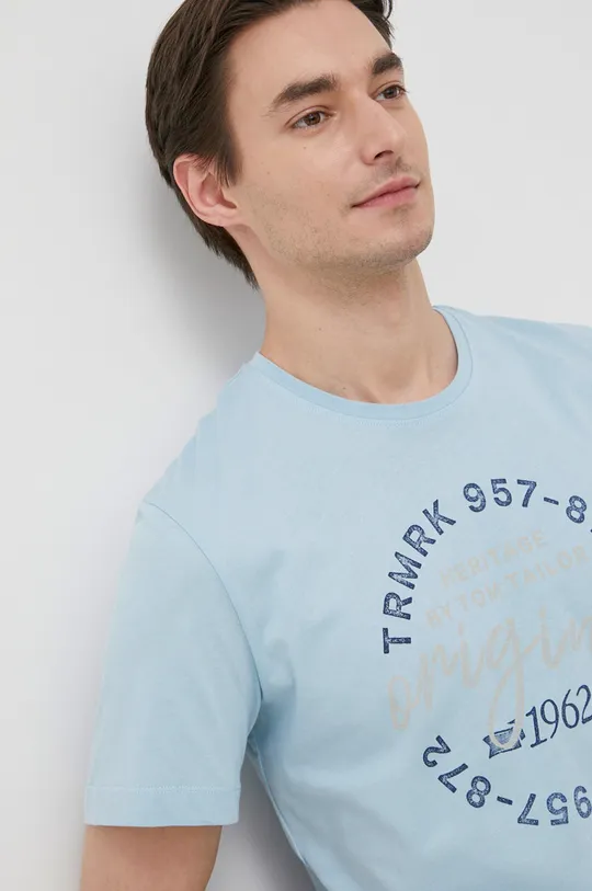 μπλε Tom Tailor - Βαμβακερό μπλουζάκι