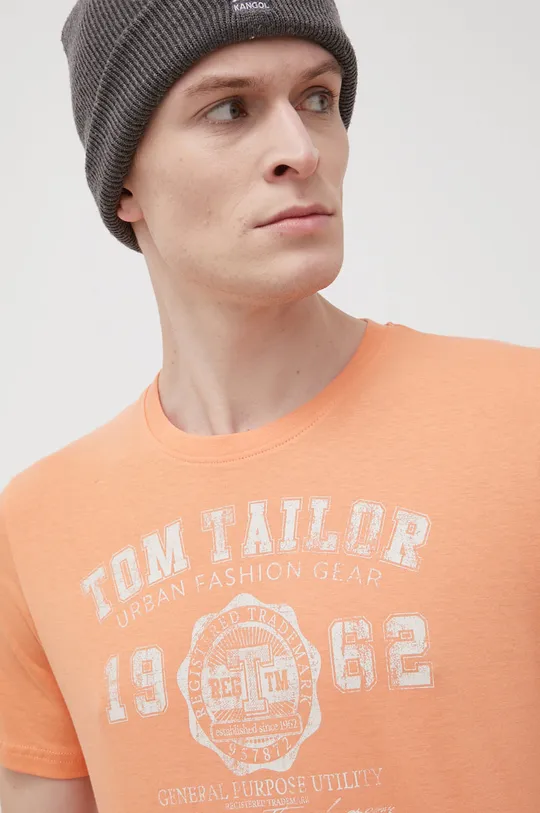 pomarańczowy Tom Tailor T-shirt bawełniany