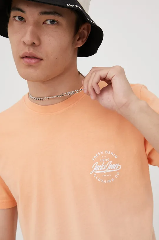 πορτοκαλί Βαμβακερό μπλουζάκι Jack & Jones