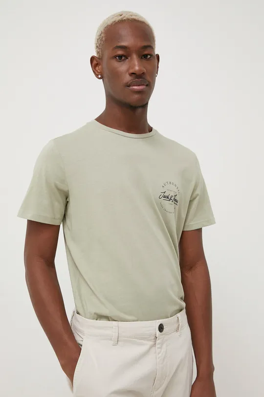 πράσινο Βαμβακερό μπλουζάκι Jack & Jones