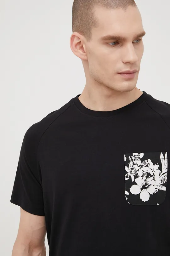 czarny Jack & Jones t-shirt bawełniany Męski