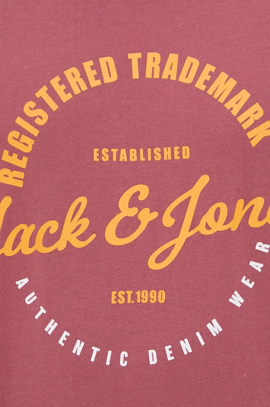 μωβ Βαμβακερό μπλουζάκι Jack & Jones