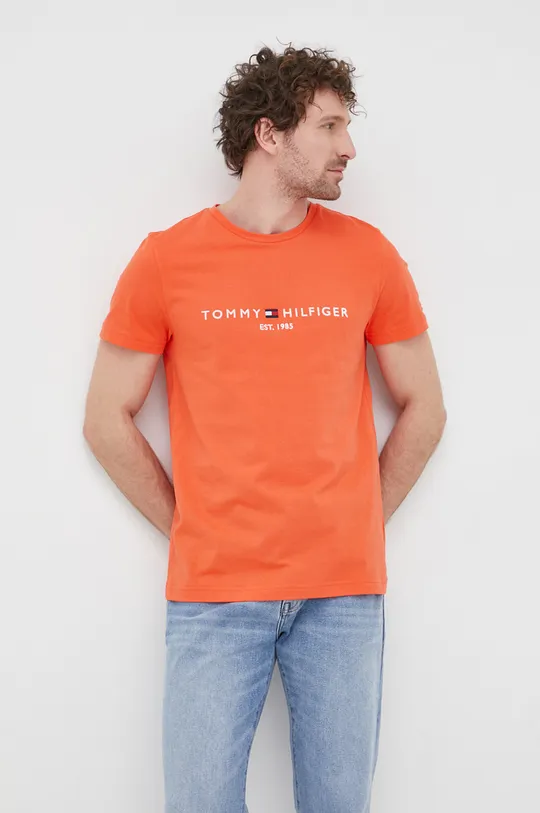 помаранчевий Бавовняна футболка Tommy Hilfiger