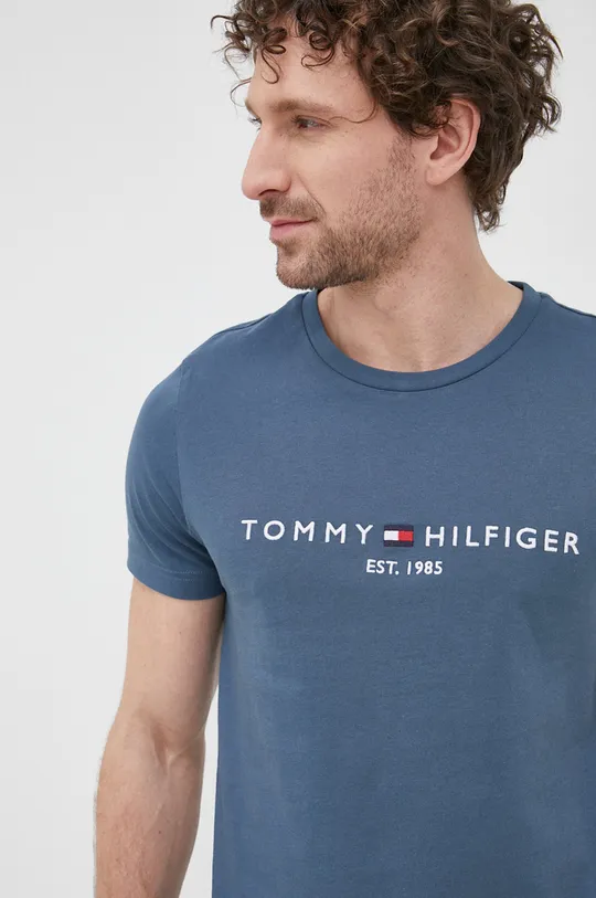 plava Pamučna majica Tommy Hilfiger