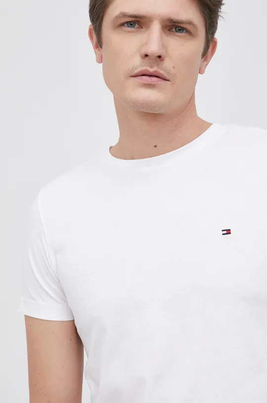 biela Tommy Hilfiger - Bavlnené tričko