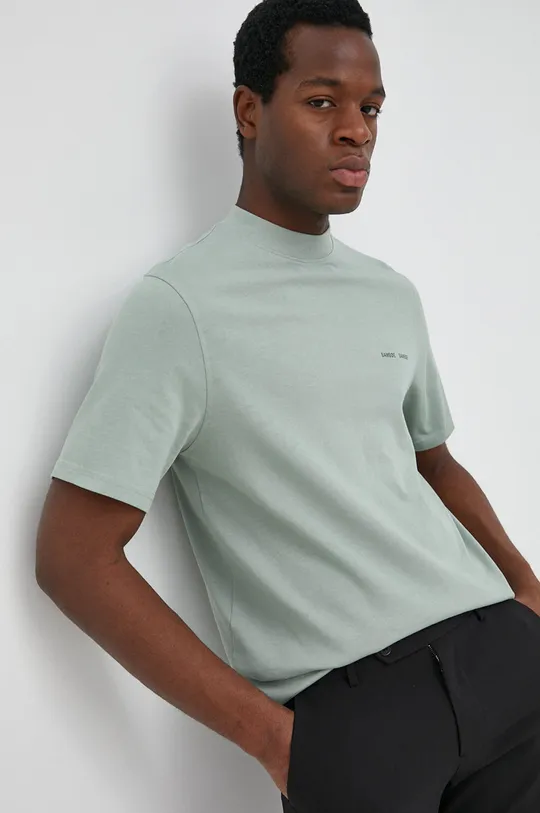 πράσινο Βαμβακερό μπλουζάκι Samsoe Samsoe Ανδρικά