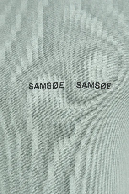 zelená Bavlnené tričko Samsoe Samsoe Norsbro