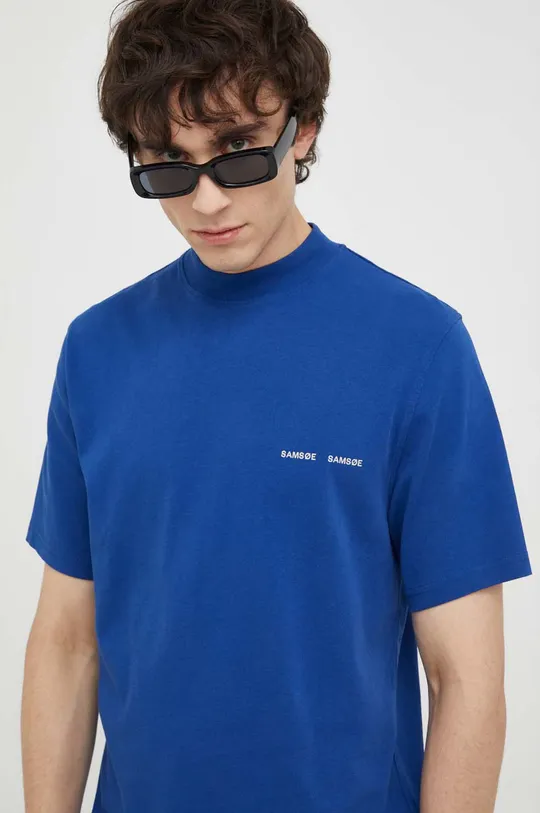 niebieski Samsoe Samsoe t-shirt bawełniany Norsbro Męski