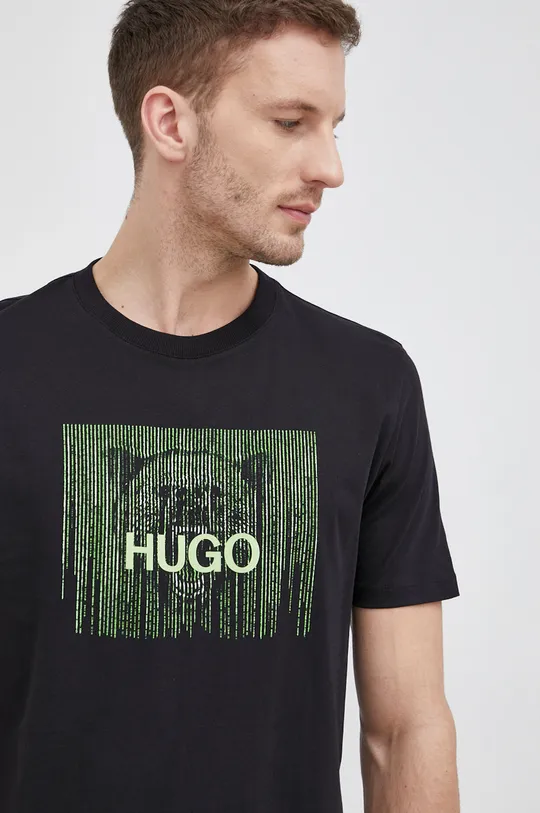 crna Pamučna majica Hugo