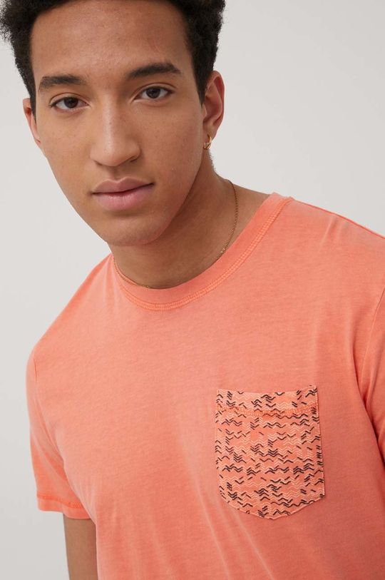 brzoskwiniowy Tom Tailor t-shirt bawełniany