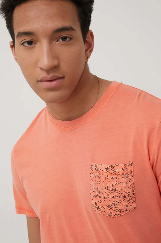 oranžna Tom Tailor bombažna majica