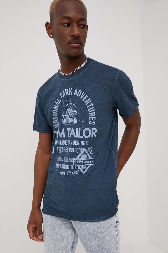 námořnická modř Bavlněné tričko Tom Tailor