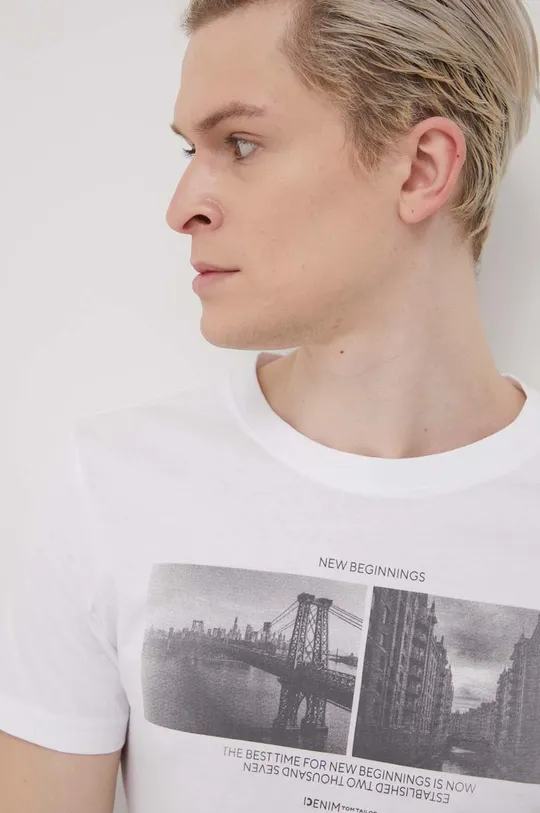 bela Tom Tailor bombažna majica