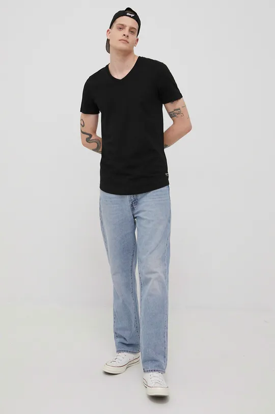 Tom Tailor t-shirt bawełniany czarny