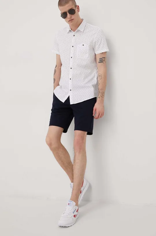 Βαμβακερό πουκάμισο Tom Tailor λευκό