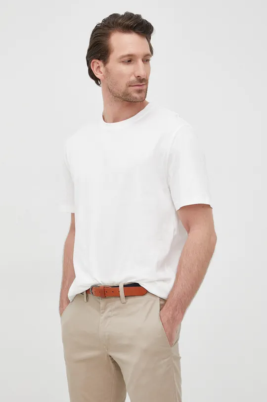 λευκό Βαμβακερό μπλουζάκι Selected Homme Ανδρικά