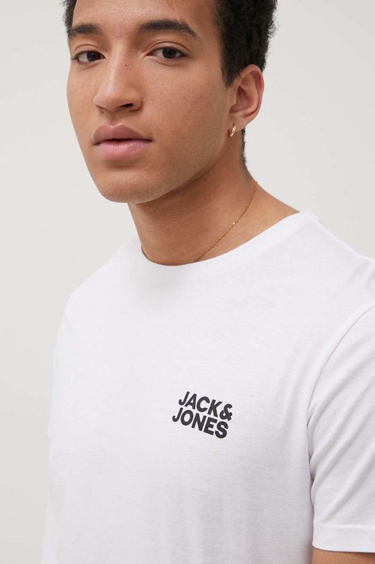 bela Jack & Jones bombažna majica