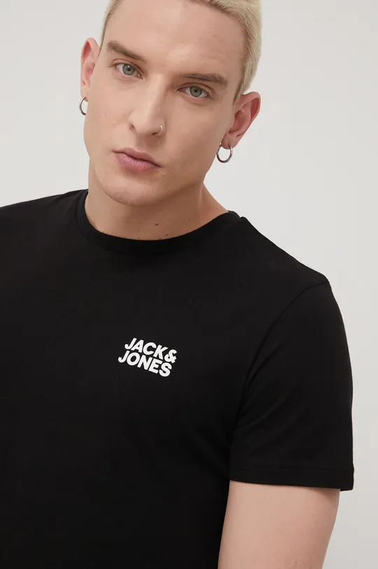 czarny Jack & Jones t-shirt bawełniany